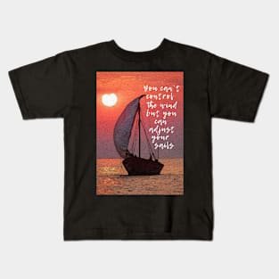 Sailing with the wind Kids T-Shirt